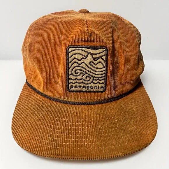 RARE Patagonia "Seazy Breezy" Fall 16’ Corduroy Hat Saddle Rust Brown - Picture 1 of 8